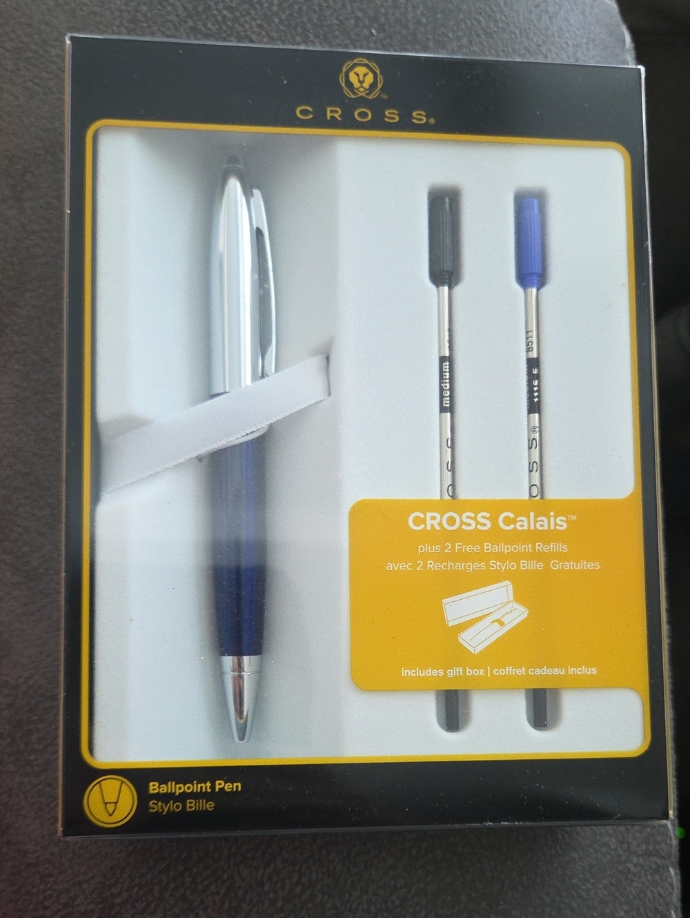 CROSS Calais Blue & Silver Ballpoint Pen Gift Set